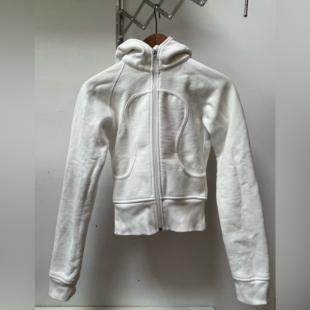 Lululemon Vintage White Hooded Zip-Up - Size 2